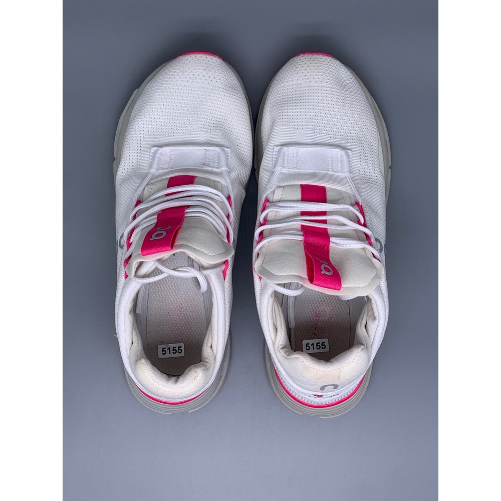 On Cloudnova White Pink Running Shoes 26.98495 Men's Sz 8 - Picture 4 of 10